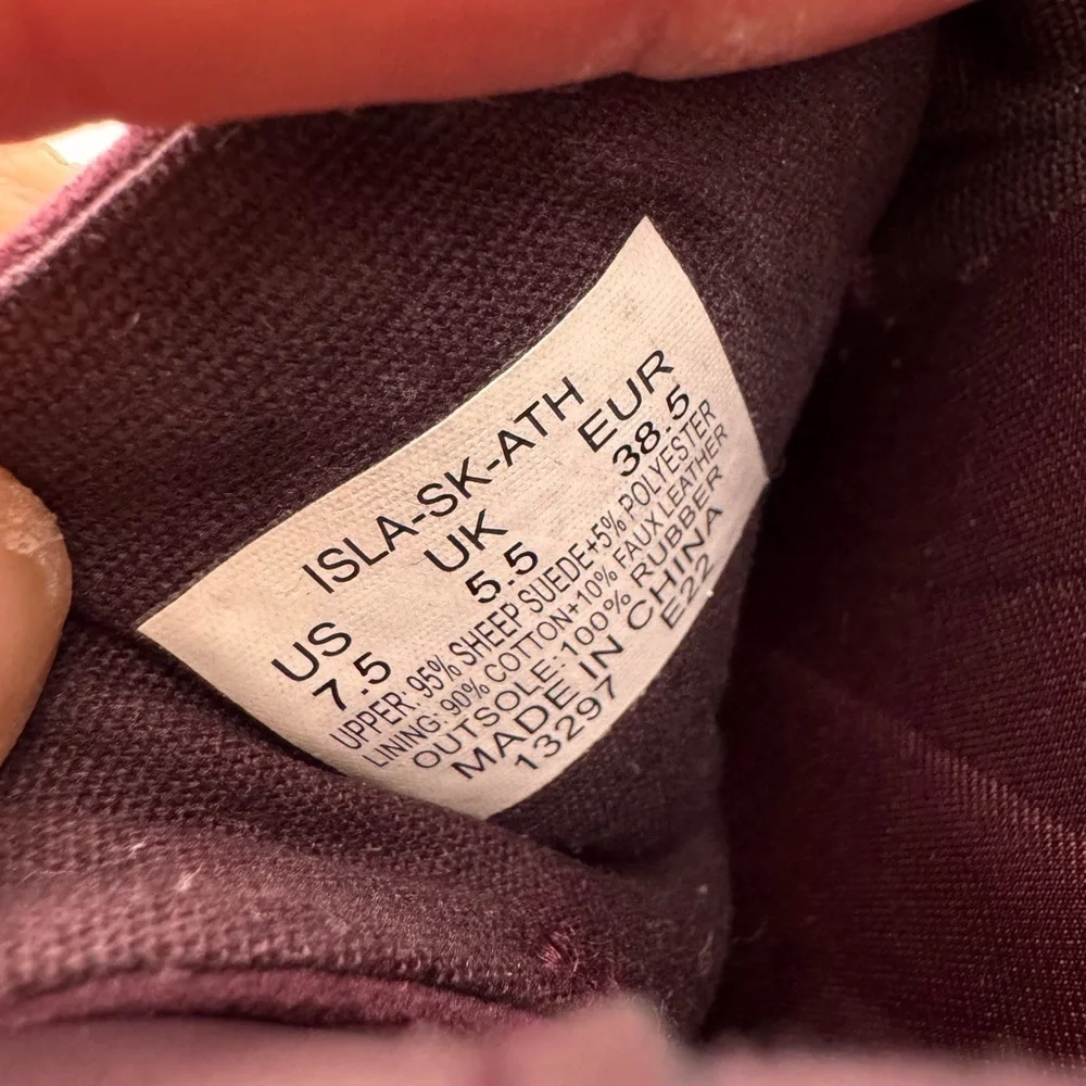 RALPH LAUREN BURGUNDY LEATHER SNEAKERS SIZE 7,5